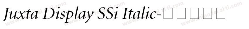 Juxta Display SSi Italic字体转换
